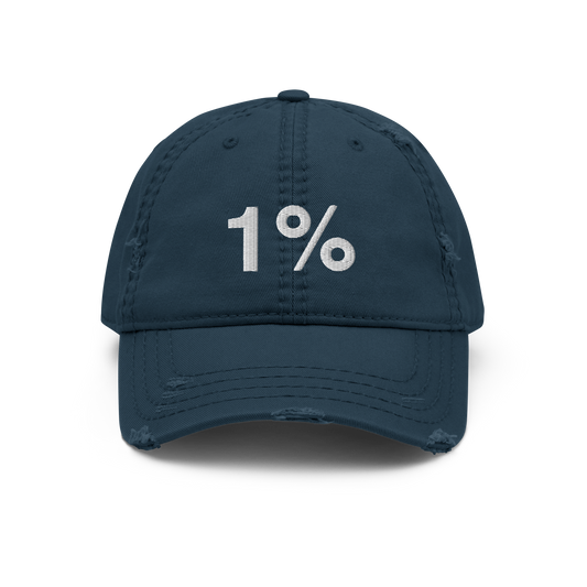 Gorra desgastada 1% Blanco