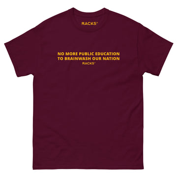 Camiseta No more public education yellow logo