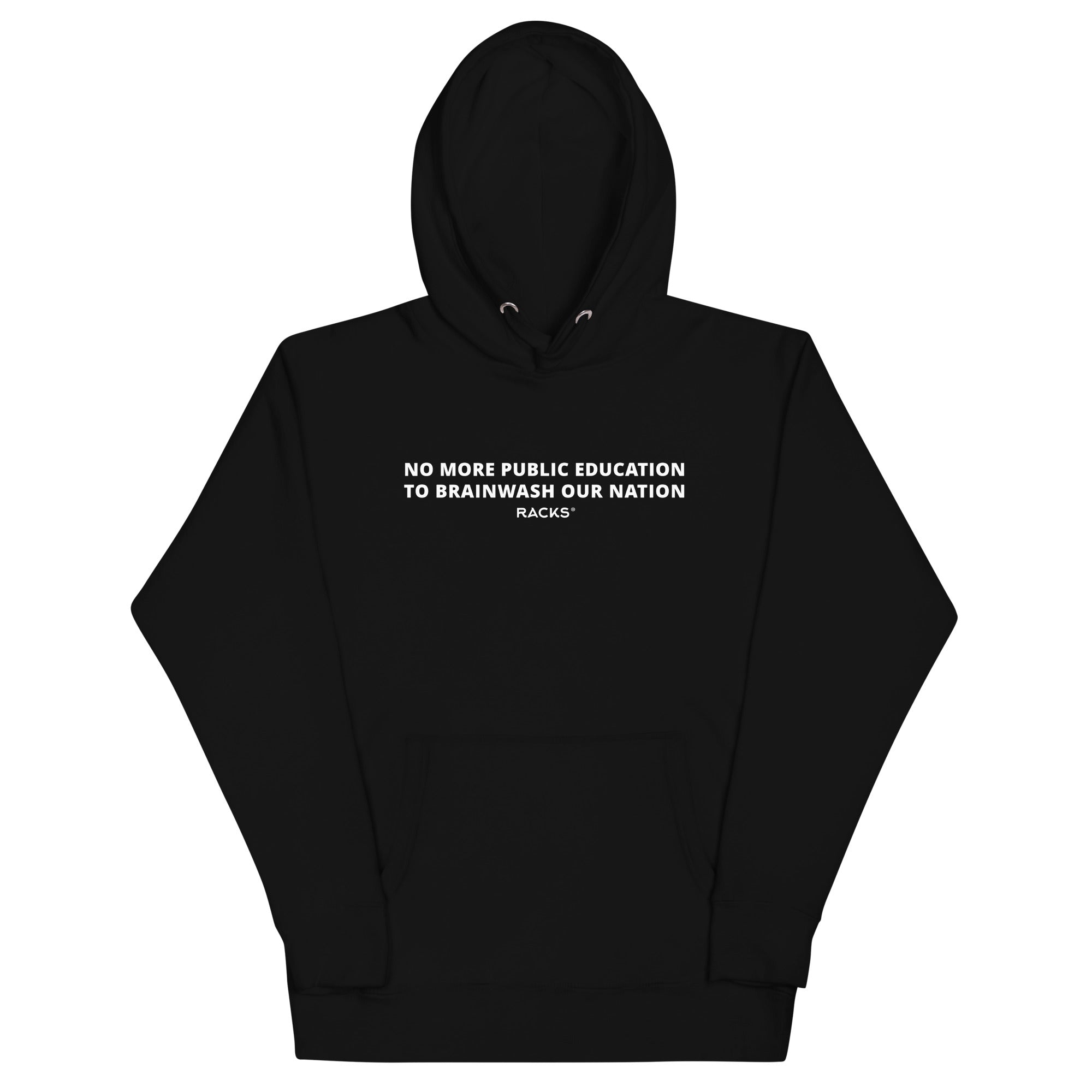 Sudadera No more public education white logo