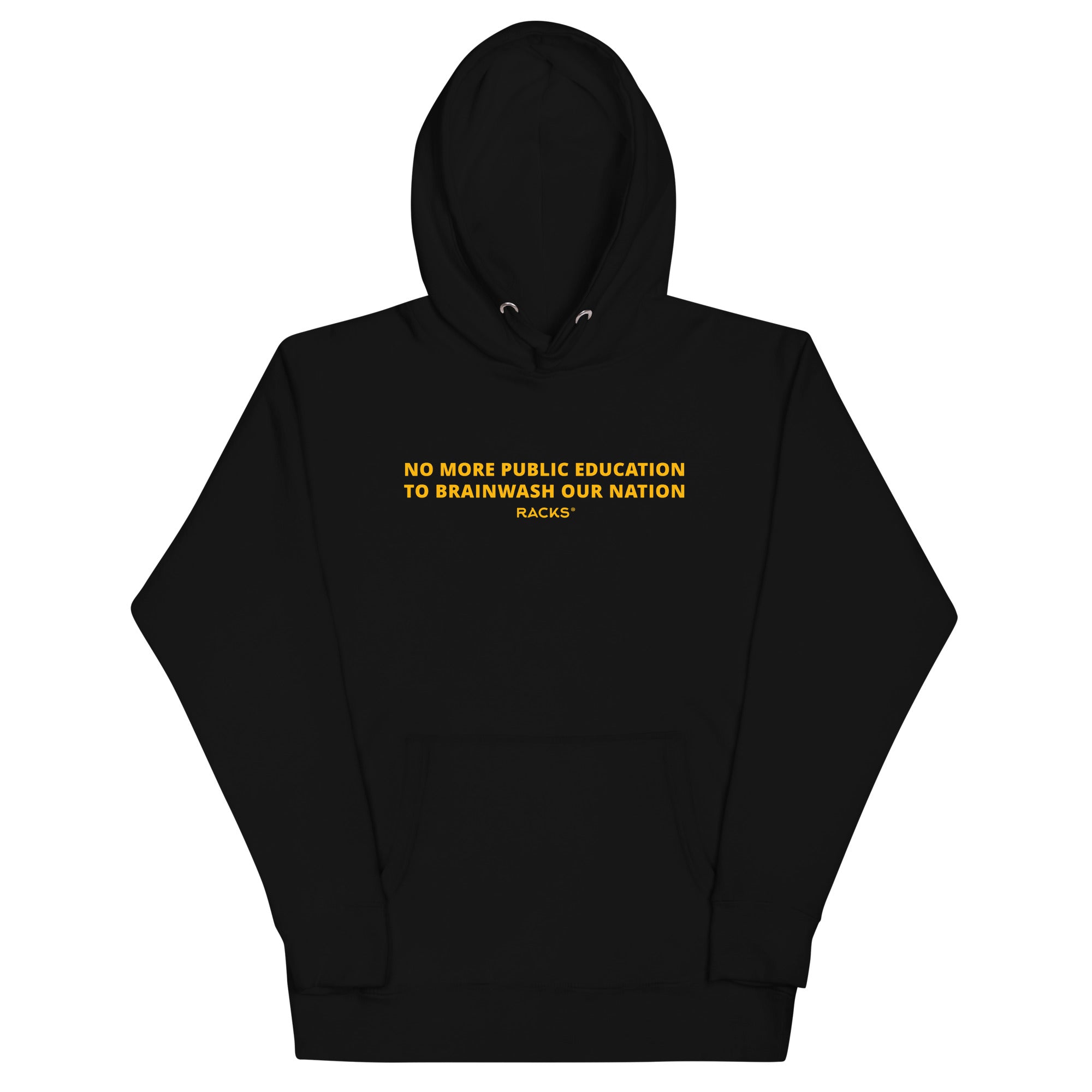 Sudadera No more public education yellow logo